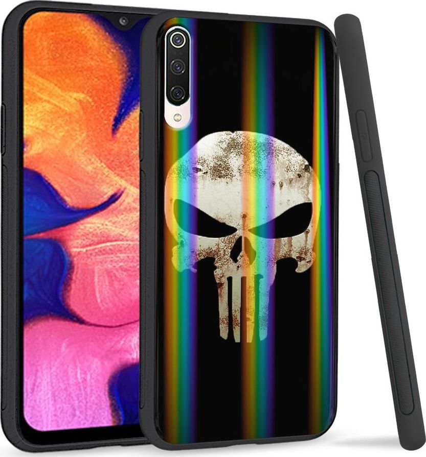 Super Fashion Etui na telefon Xiaomi Mi9 Rainbow Case Czaszka 1