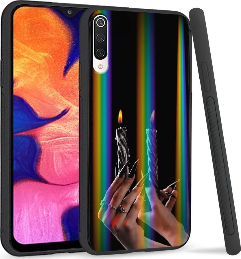 Super Fashion Etui na telefon Xiaomi Mi9 Rainbow Case Czarne świeczki 1