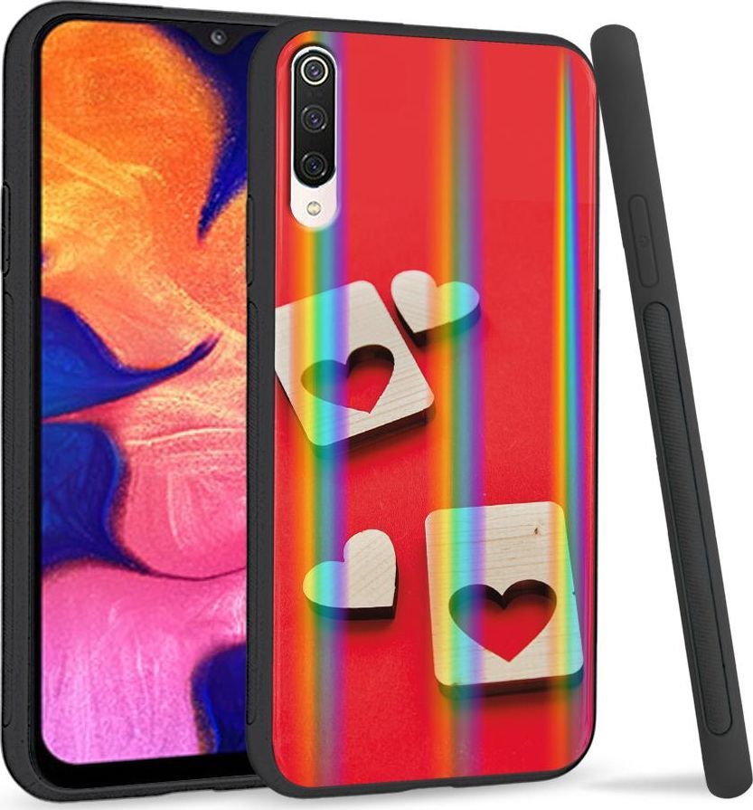 Super Fashion Etui na telefon Xiaomi Mi9 Rainbow Case Dwa serca 1