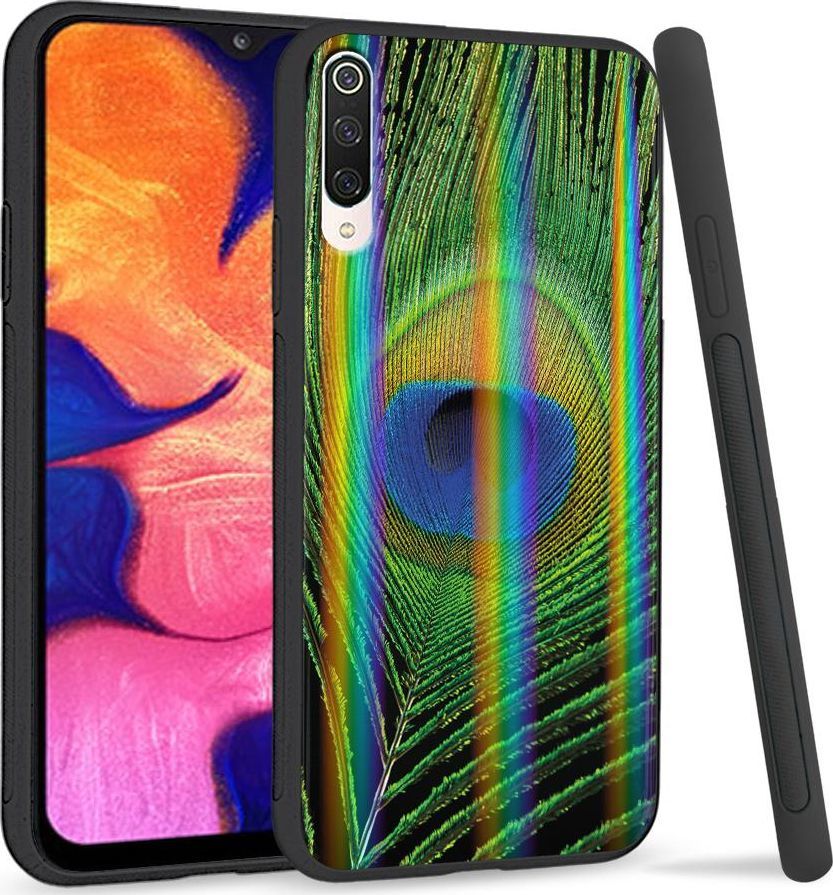 Super Fashion Etui na telefon Xiaomi Mi9 Rainbow Case Peacock Feather 1