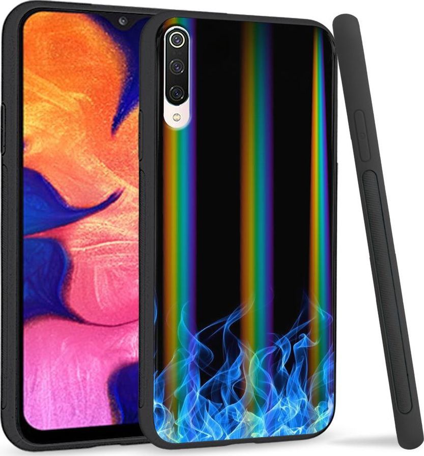 Super Fashion Etui na telefon Xiaomi Mi9 Rainbow Case Niebieski Ogień 1