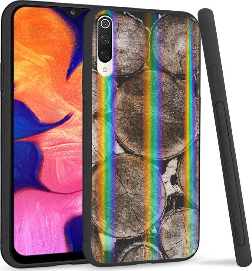 Super Fashion Etui na telefon Xiaomi Mi9 Rainbow Case Drewno 1