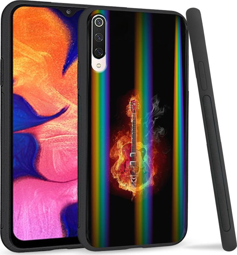 Super Fashion Etui na telefon Xiaomi Mi9 Rainbow Case Burning Guitar 1