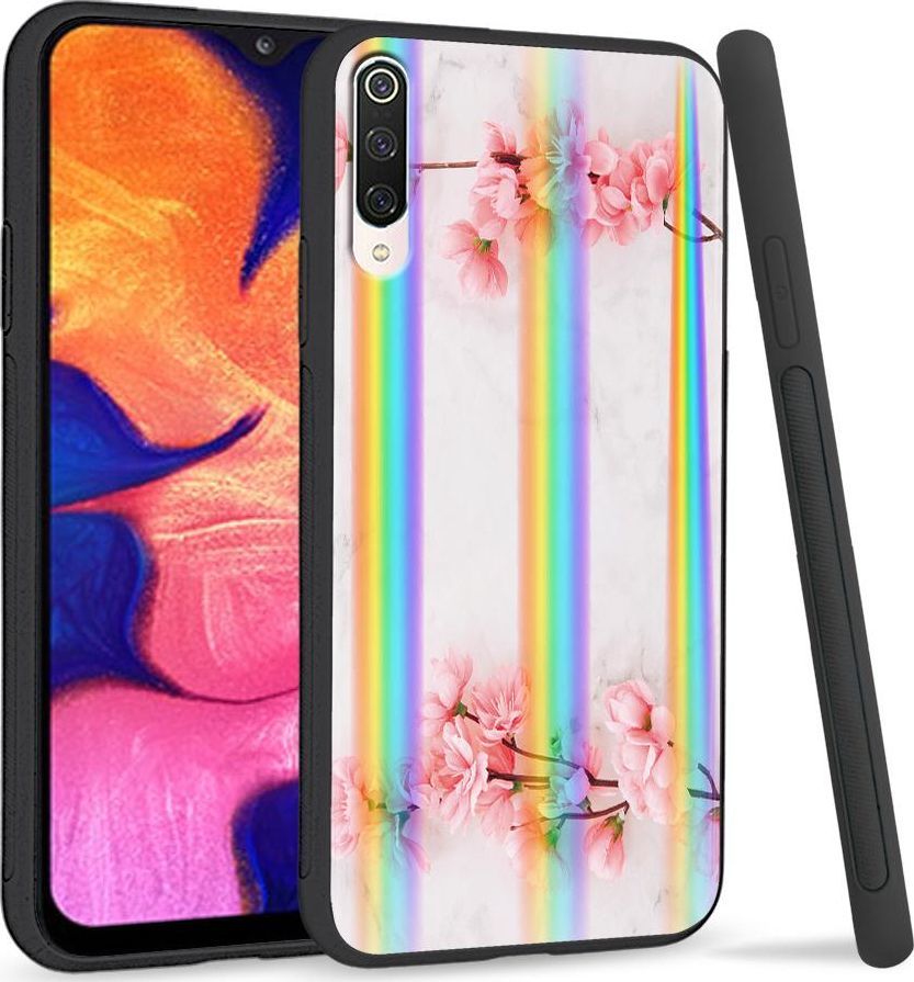 Super Fashion Etui na telefon Xiaomi Mi9 Rainbow Case Due flowers 1