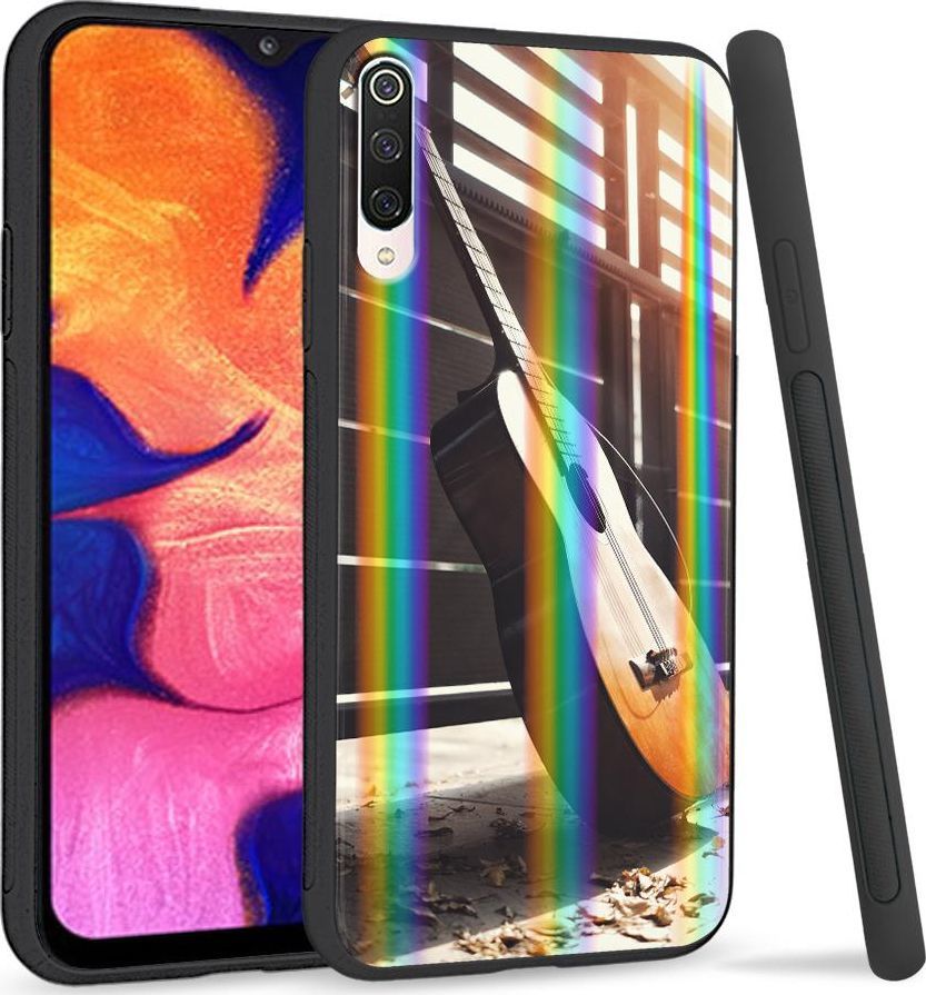 Super Fashion Etui na telefon Xiaomi Mi9 Rainbow Case Wooden Guitar 1