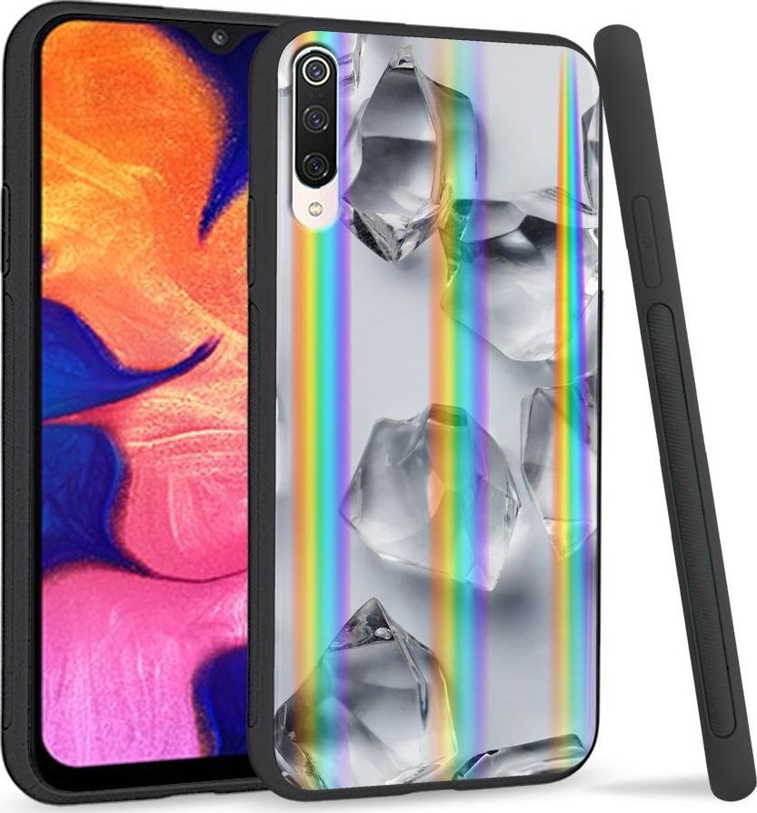 Super Fashion Etui na telefon Xiaomi Mi9 Rainbow Case White glass cubes 1