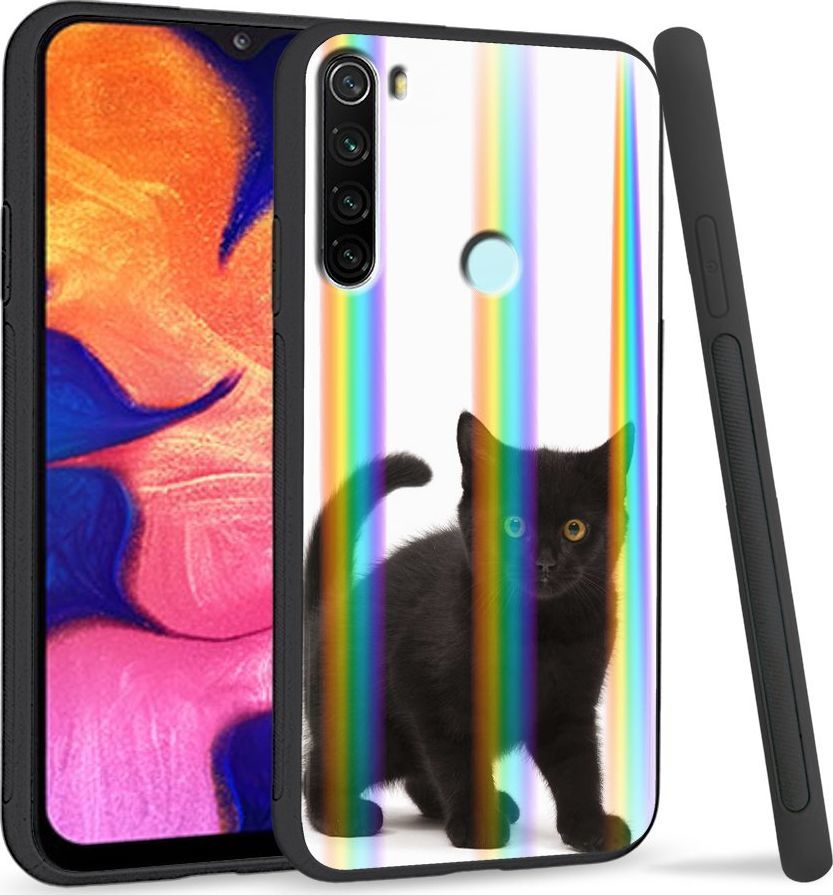 Super Fashion Etui Rainbow Series na Xiaomi Redmi Note 8 Black Kitty 1