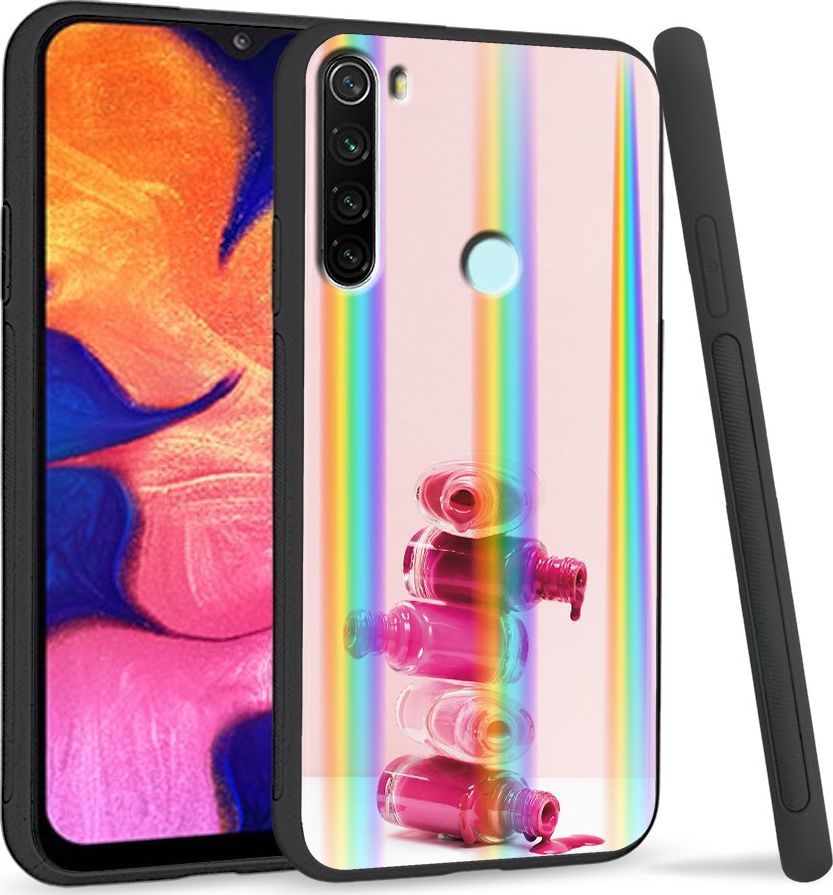 Super Fashion Etui Rainbow Series na Xiaomi Redmi Note 8 Różowy lakier 1
