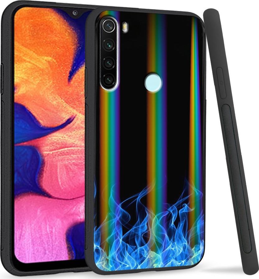 Super Fashion Etui Rainbow Series na Xiaomi Redmi Note 8 Niebieski Ogień 1