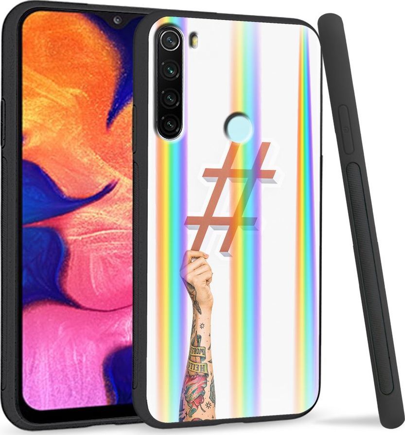 Super Fashion Etui Rainbow Series na Xiaomi Redmi Note 8 Hasztag 1