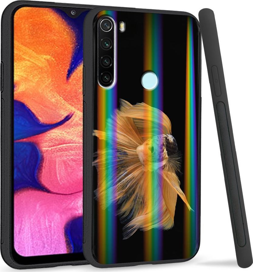 Super Fashion Etui Rainbow Series na Xiaomi Redmi Note 8 Złota rybka 1
