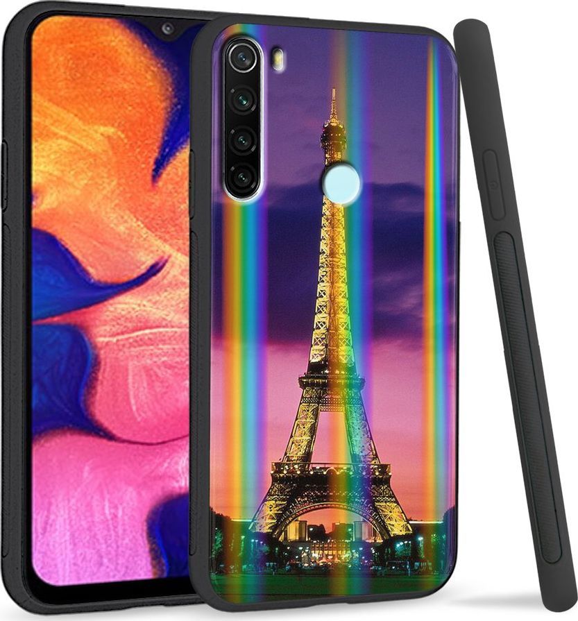 Super Fashion Etui Rainbow Series na Xiaomi Redmi Note 8 Wieża Eiffla 1