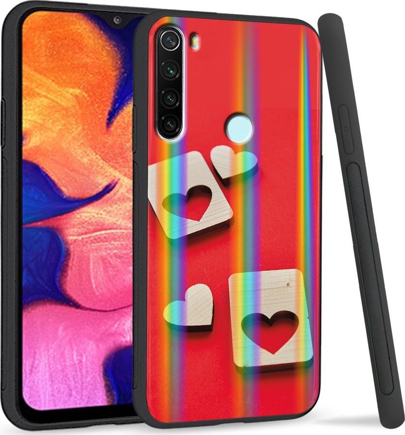 Super Fashion Etui Rainbow Series na Xiaomi Redmi Note 8 Dwa serca 1