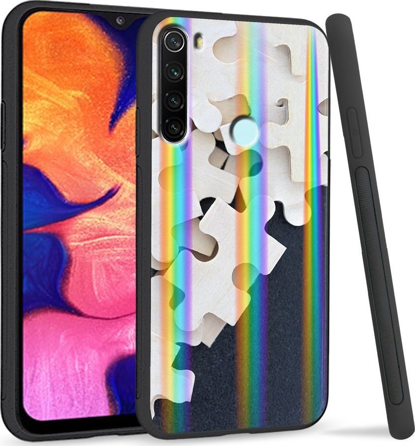 Super Fashion Etui Rainbow Series na Xiaomi Redmi Note 8 Drewniane puzzle 1