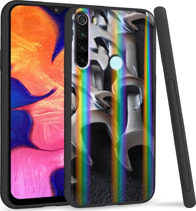 Super Fashion Etui Rainbow Series na Xiaomi Redmi Note 8 Stalowe klucze 1