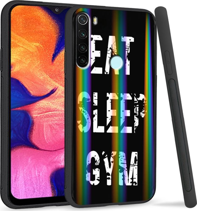 Super Fashion Etui Rainbow Series na Xiaomi Redmi Note 8 Eat Sleep Gym 1
