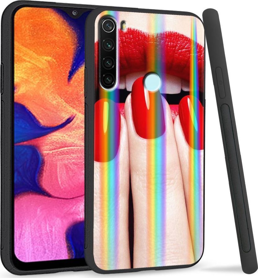 Super Fashion Etui Rainbow Series na Xiaomi Redmi Note 8 Red Nails 1