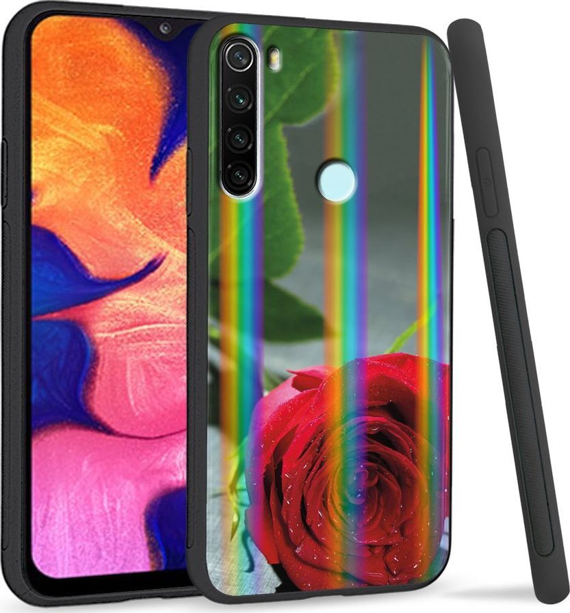 Super Fashion Etui Rainbow Series na Xiaomi Redmi Note 8 Czerwona róża 1