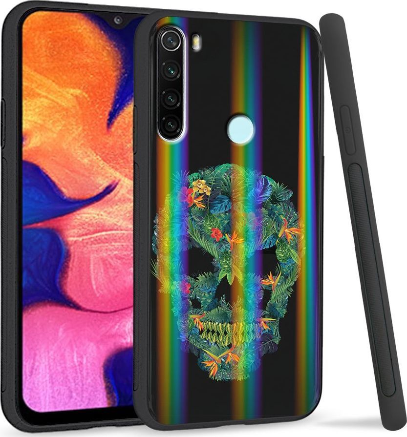 Super Fashion Etui Rainbow Series na Xiaomi Redmi Note 8 Czaszka z roślin 1