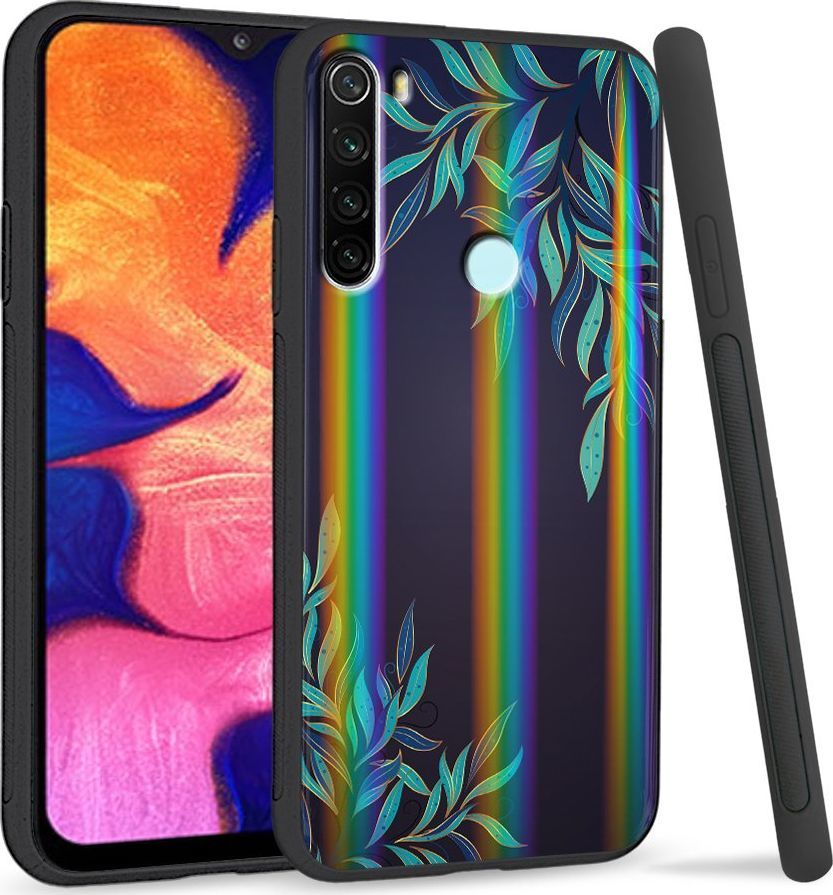 Super Fashion Etui Rainbow Series na Xiaomi Redmi Note 8 Ramka z lisci 1