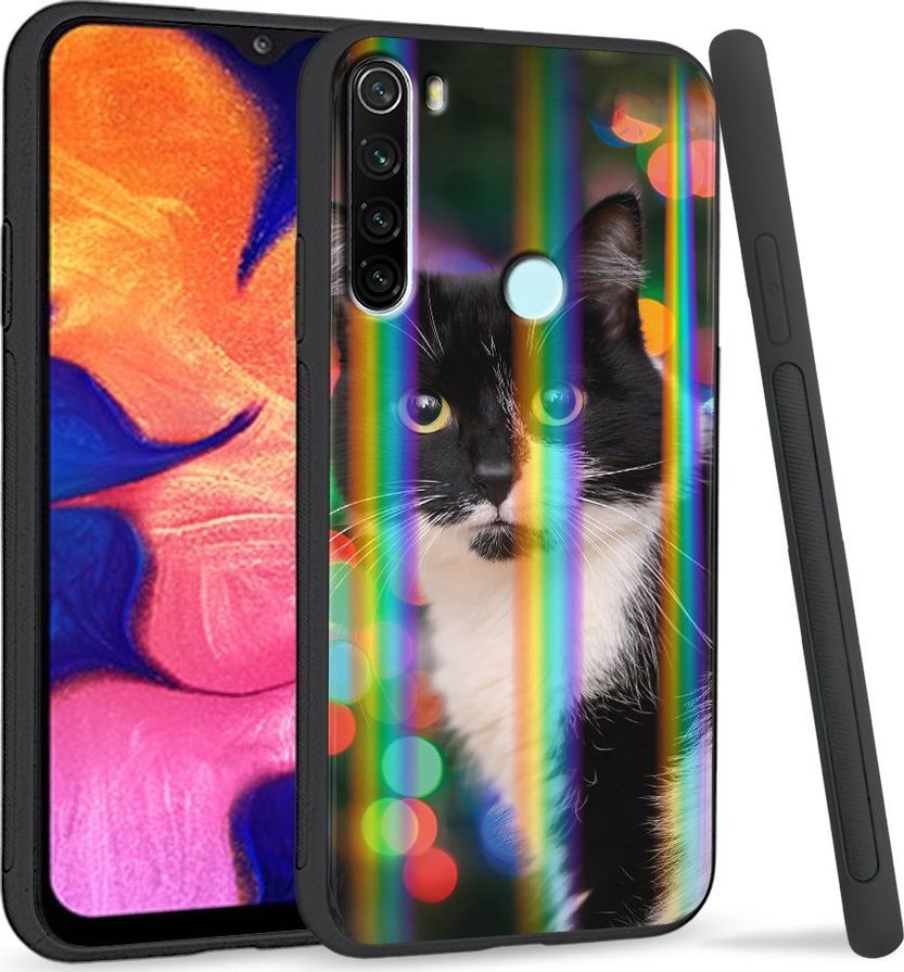 Super Fashion Etui Rainbow Series na Xiaomi Redmi Note 8 Uroczy kot 1