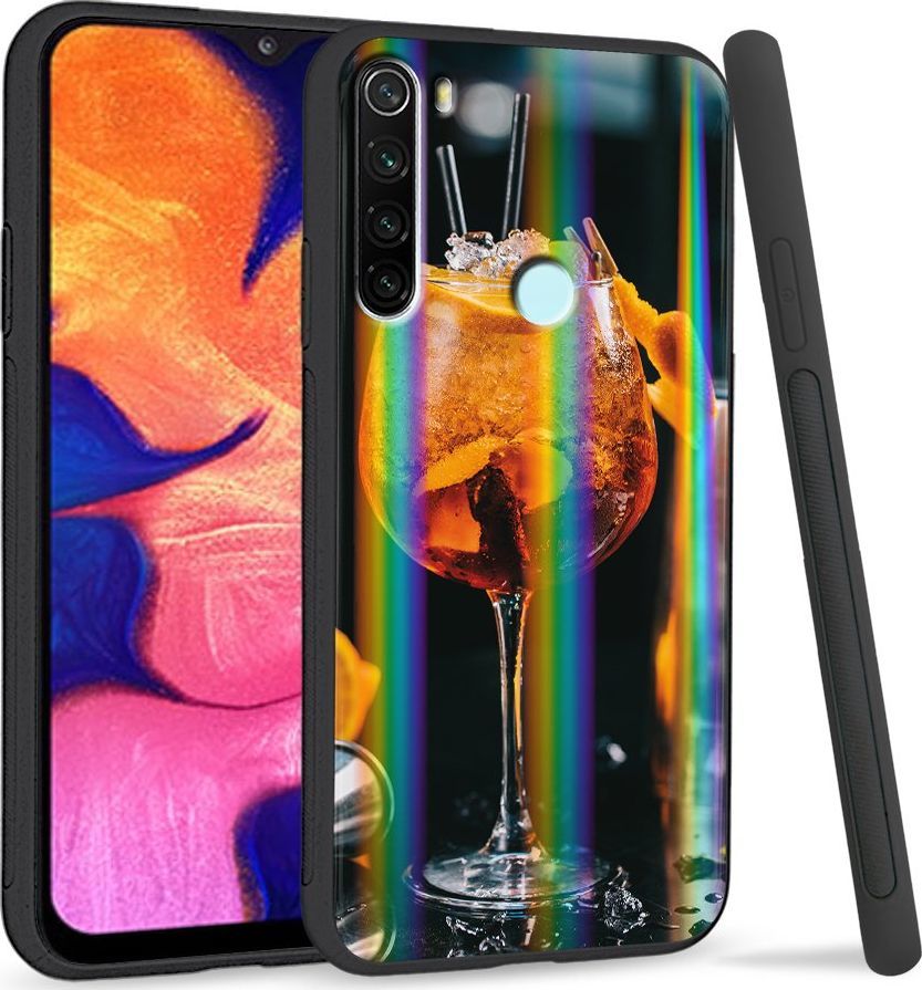 Super Fashion Etui Rainbow Series na Xiaomi Redmi Note 8 Drink z pomarańczą 1