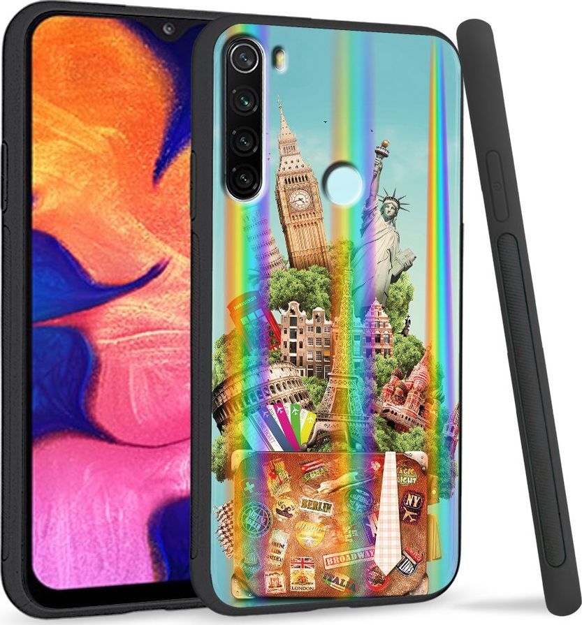 Super Fashion Etui Rainbow Series na Xiaomi Redmi Note 8 Podróże 1