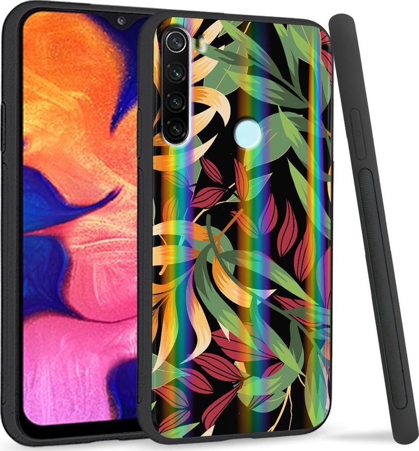 Super Fashion Etui Rainbow Series na Xiaomi Redmi Note 8 Kolorowe liście 1