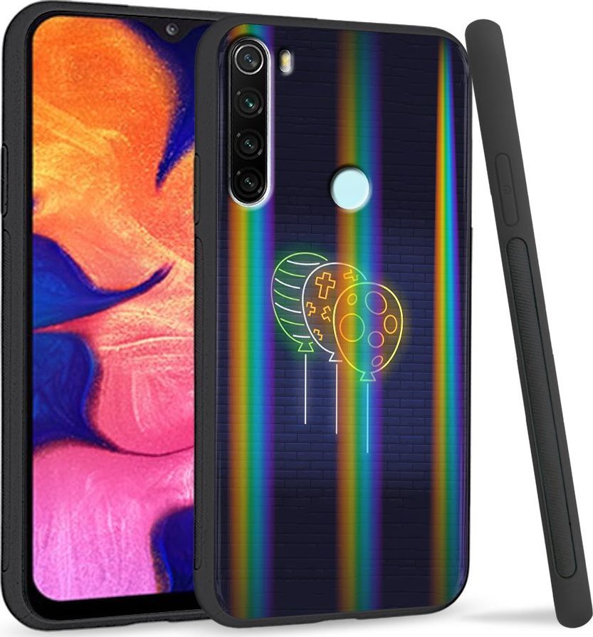 Super Fashion Etui Rainbow Series na Xiaomi Redmi Note 8 Neonowe balony 1