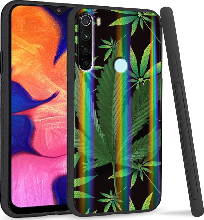 Super Fashion Etui Rainbow Series na Xiaomi Redmi Note 8 Liście 1
