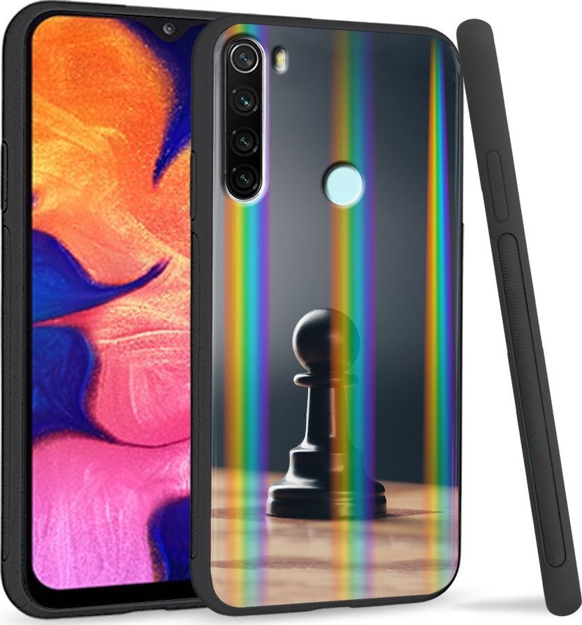 Super Fashion Etui Rainbow Series na Xiaomi Redmi Note 8 Czarny pionek 1