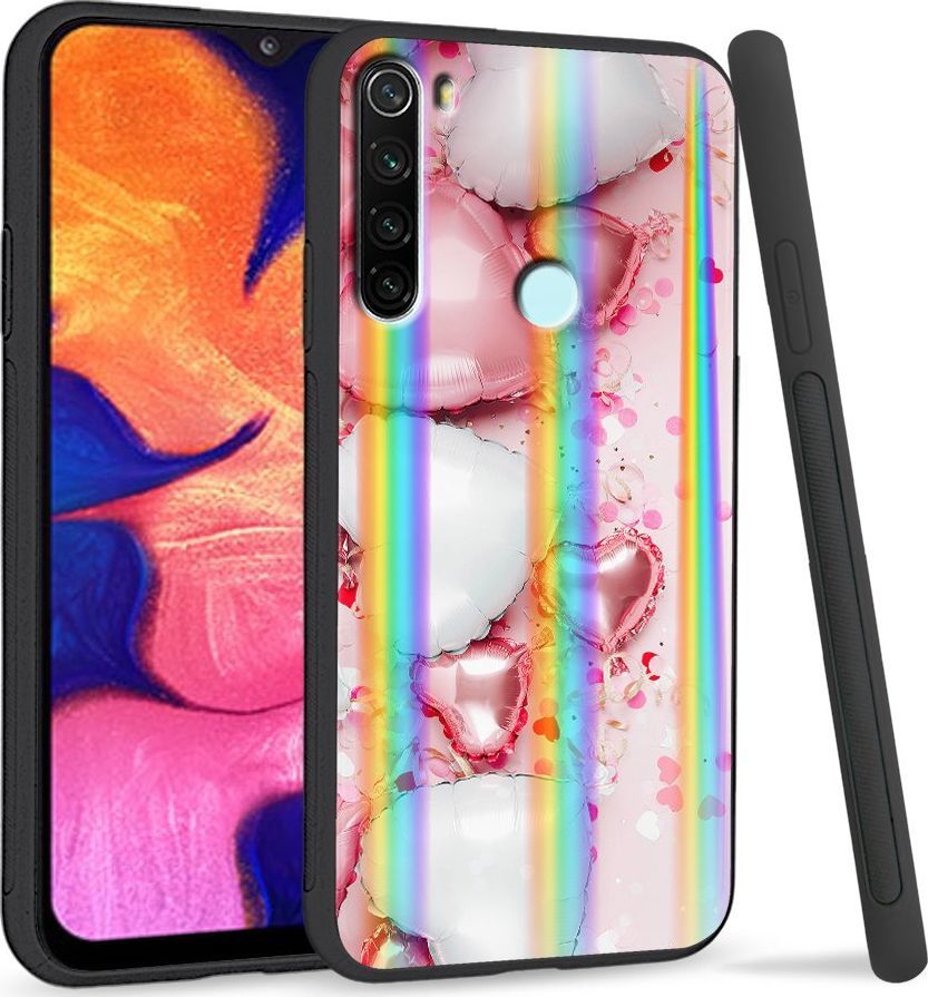 Super Fashion Etui Rainbow Series na Xiaomi Redmi Note 8 Baloon Hearts 1