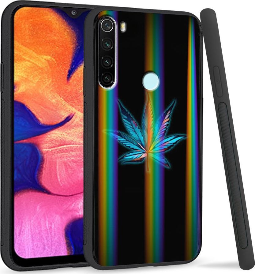 Super Fashion Etui Rainbow Series na Xiaomi Redmi Note 8 Liść 1