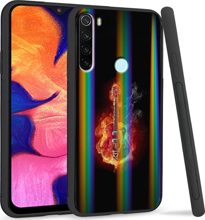 Super Fashion Etui Rainbow Series na Xiaomi Redmi Note 8 Burning Guitar 1