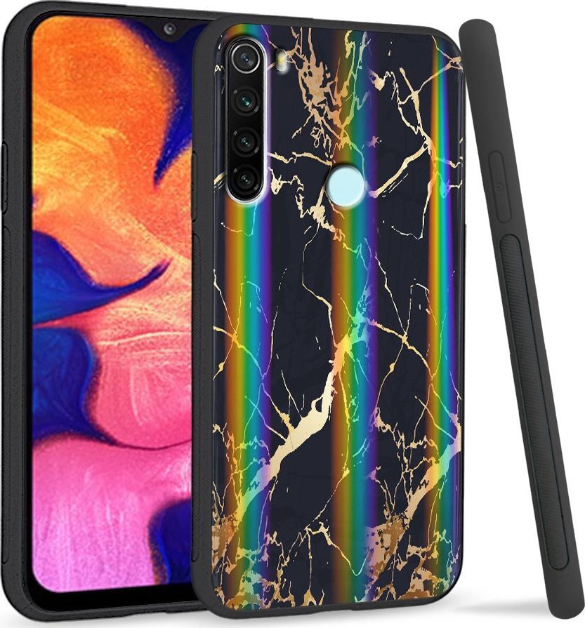 Super Fashion Etui Rainbow Series na Xiaomi Redmi Note 8 Black gold granite 1