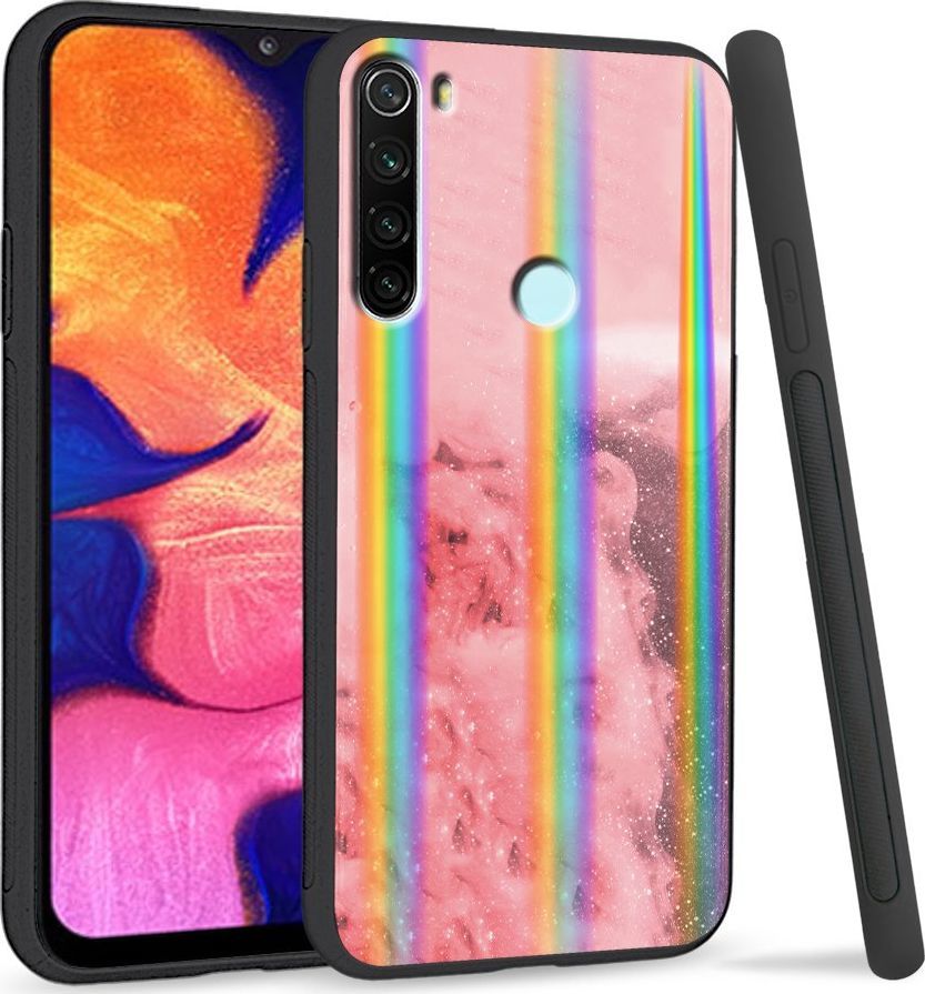 Super Fashion Etui Rainbow Series na Xiaomi Redmi Note 8 Różowy dym 1