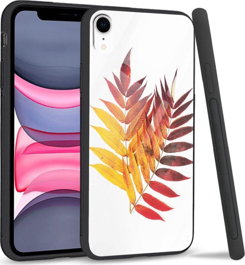 Super Fashion Etui na telefon Apple Iphone XR Premium Case Reddish yellow leaves 1