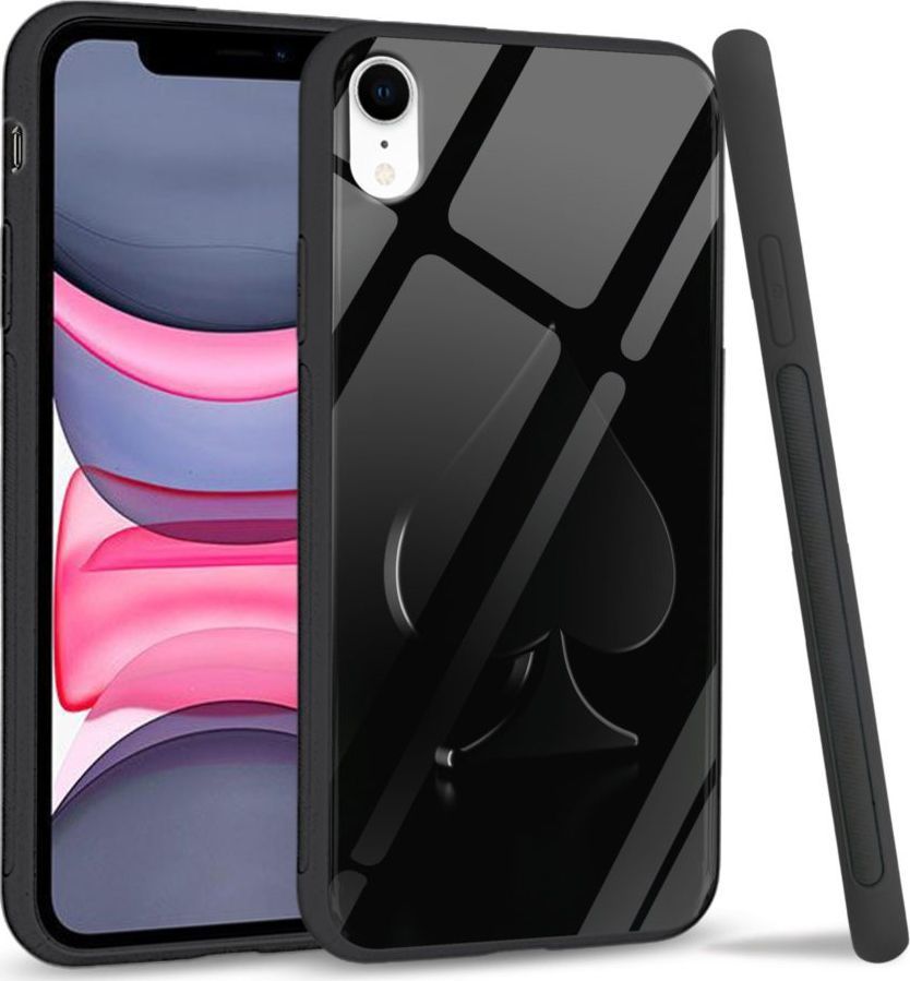 Super Fashion Etui na telefon Apple Iphone XR Premium Case Black spade 1