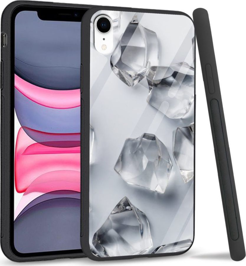 Super Fashion Etui na telefon Apple Iphone XR Premium Case White glass cubes 1