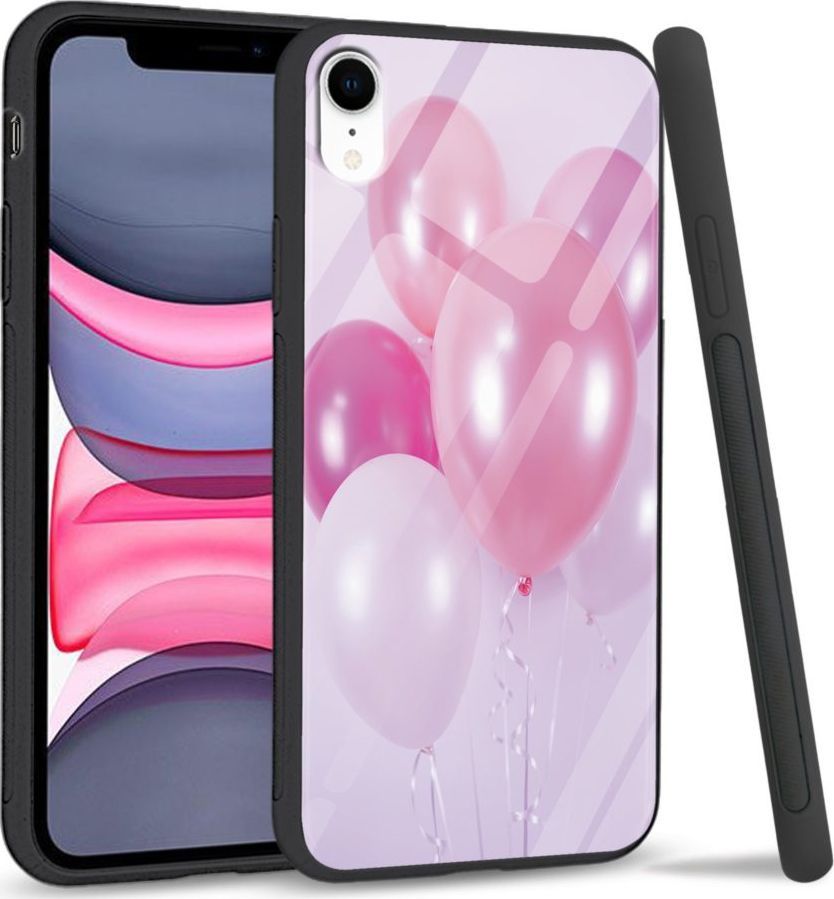 Super Fashion Etui na telefon Apple Iphone XR Premium Case Pink Balloons 1