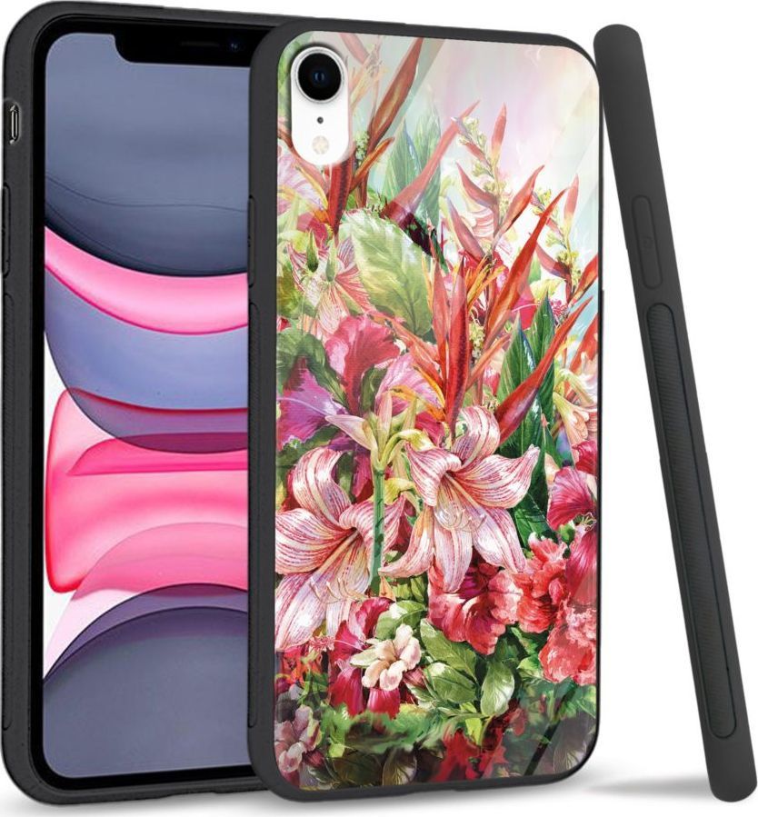Super Fashion Etui na telefon Apple Iphone XR Premium Case Flowers 1