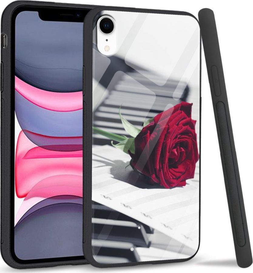 Super Fashion Etui na telefon Apple Iphone XR Premium Case Rose Piano 1