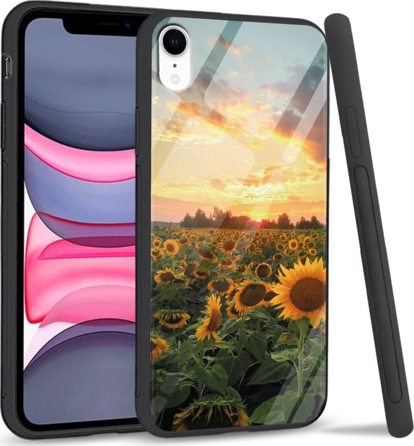 Super Fashion Etui na telefon Apple Iphone XR Premium Case Sunflower Garden 1