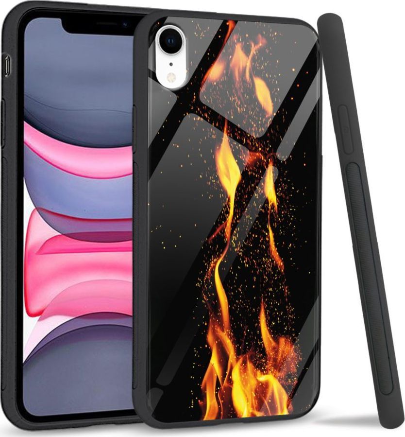 Super Fashion Etui na telefon Apple Iphone XR Premium Case Crackling Fire 1