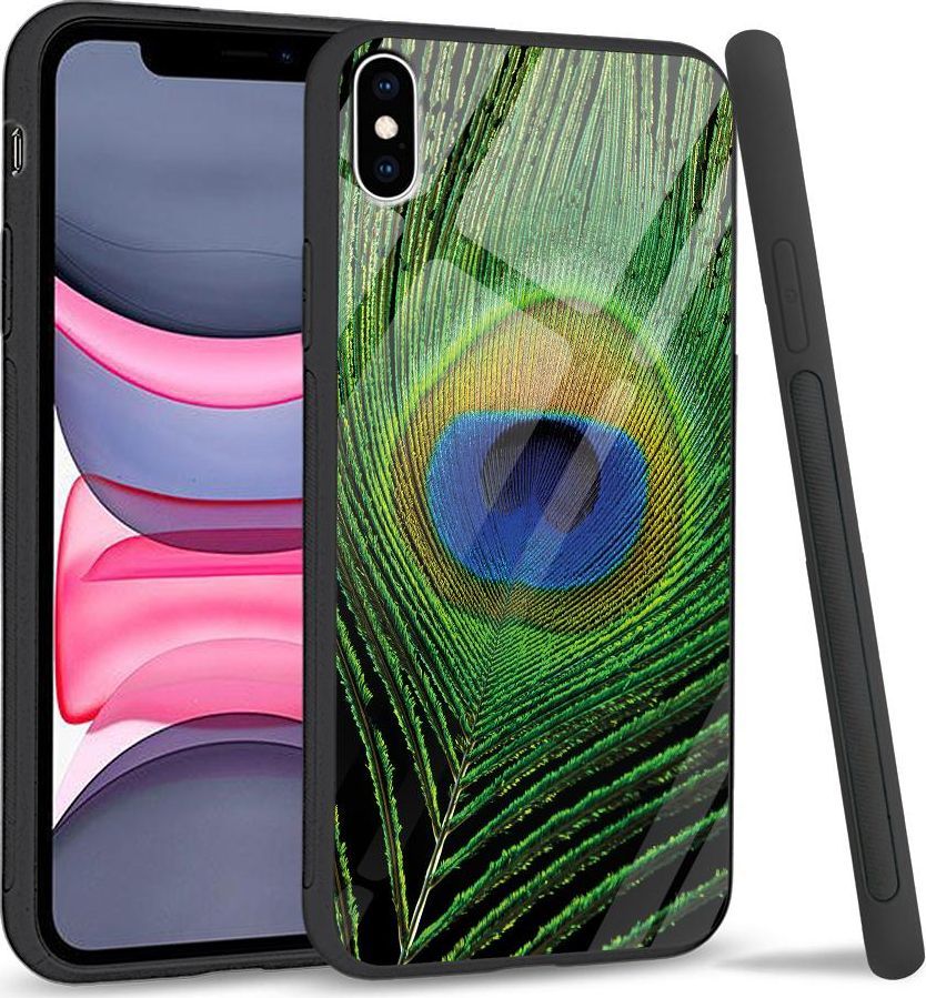 Super Fashion Etui na telefon Apple Iphone XS Max Premium Case Peacock Feather 1