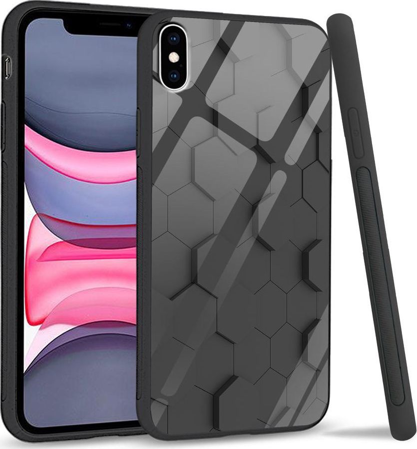 Super Fashion Etui na telefon Apple Iphone XS Max Premium Case Honeycomb Pattern 1