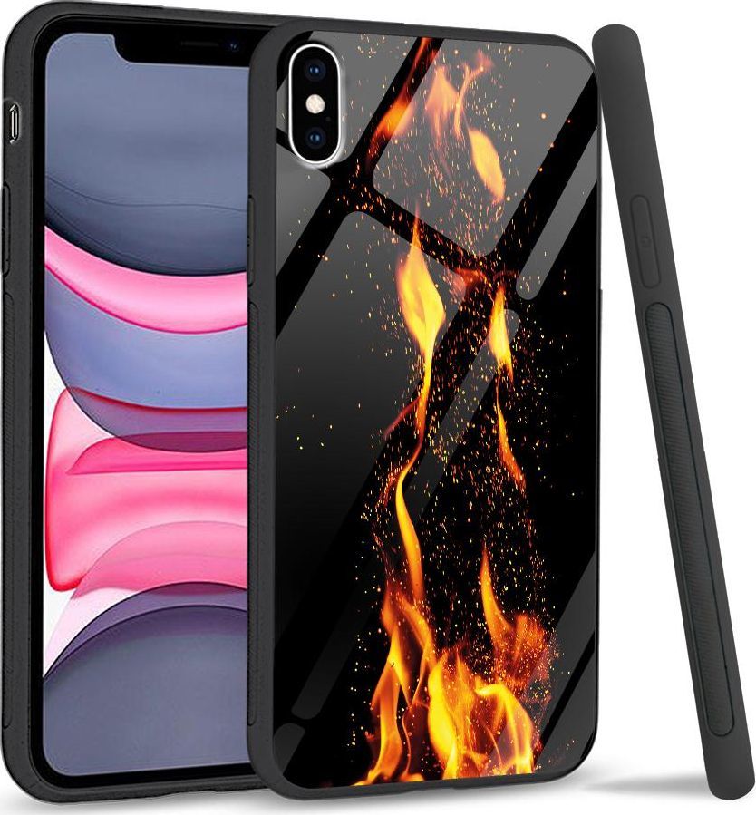 Super Fashion Etui na telefon Apple Iphone XS Max Premium Case Crackling Fire 1
