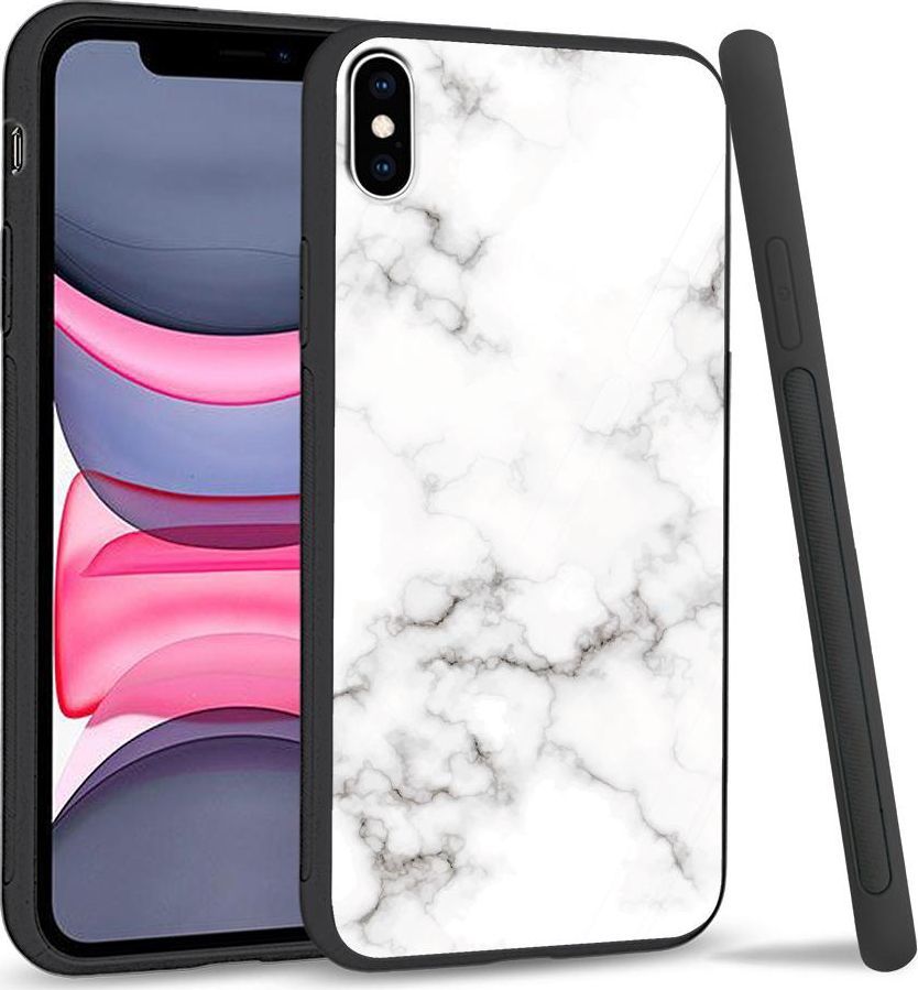 Super Fashion Etui na telefon Apple Iphone XS Max Premium Case White granite 1