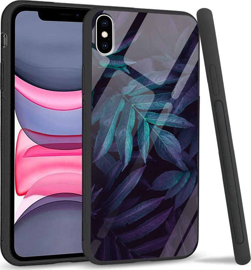 Super Fashion Etui na telefon Apple Iphone XS Max Premium Case Night leaves 1