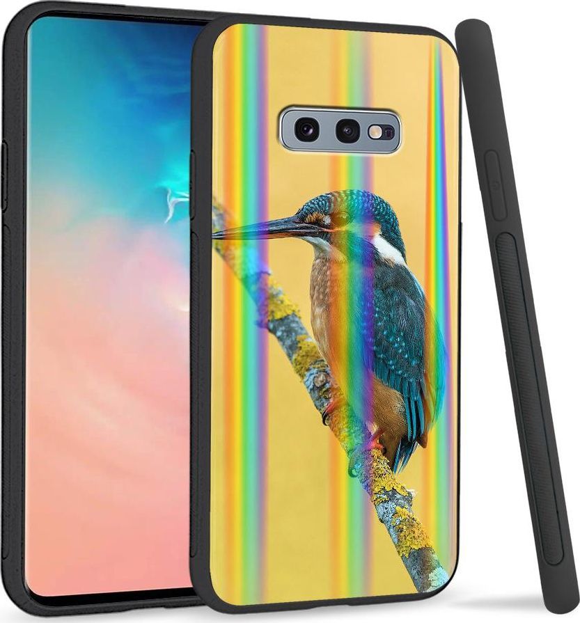 Super Fashion Etui na telefon Samsung S10E Rainbow Case Zimorodek 1
